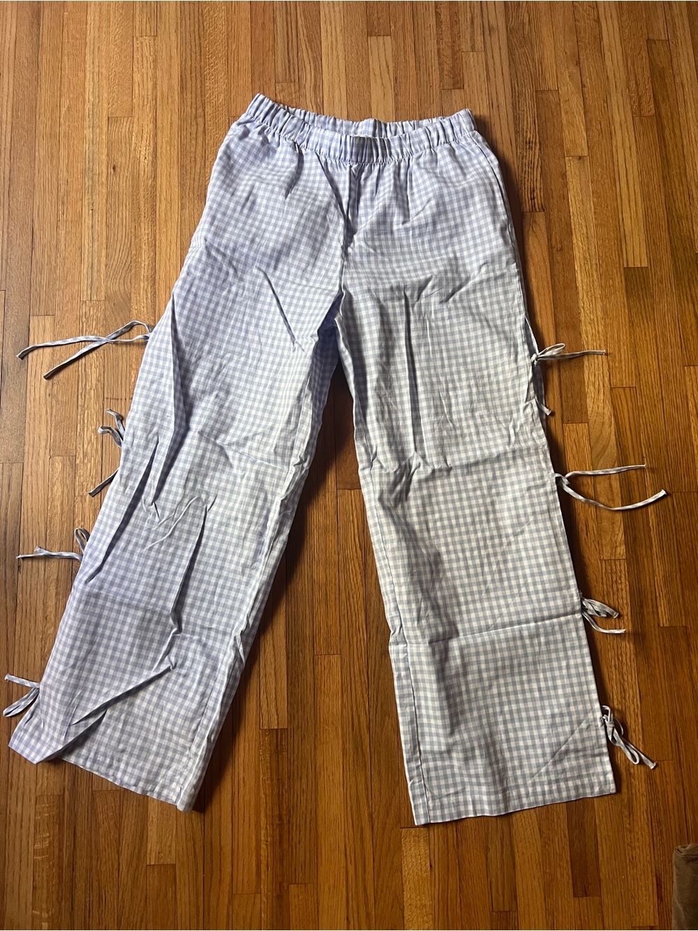 Sincerely Jules Gingham Side Tie Pants